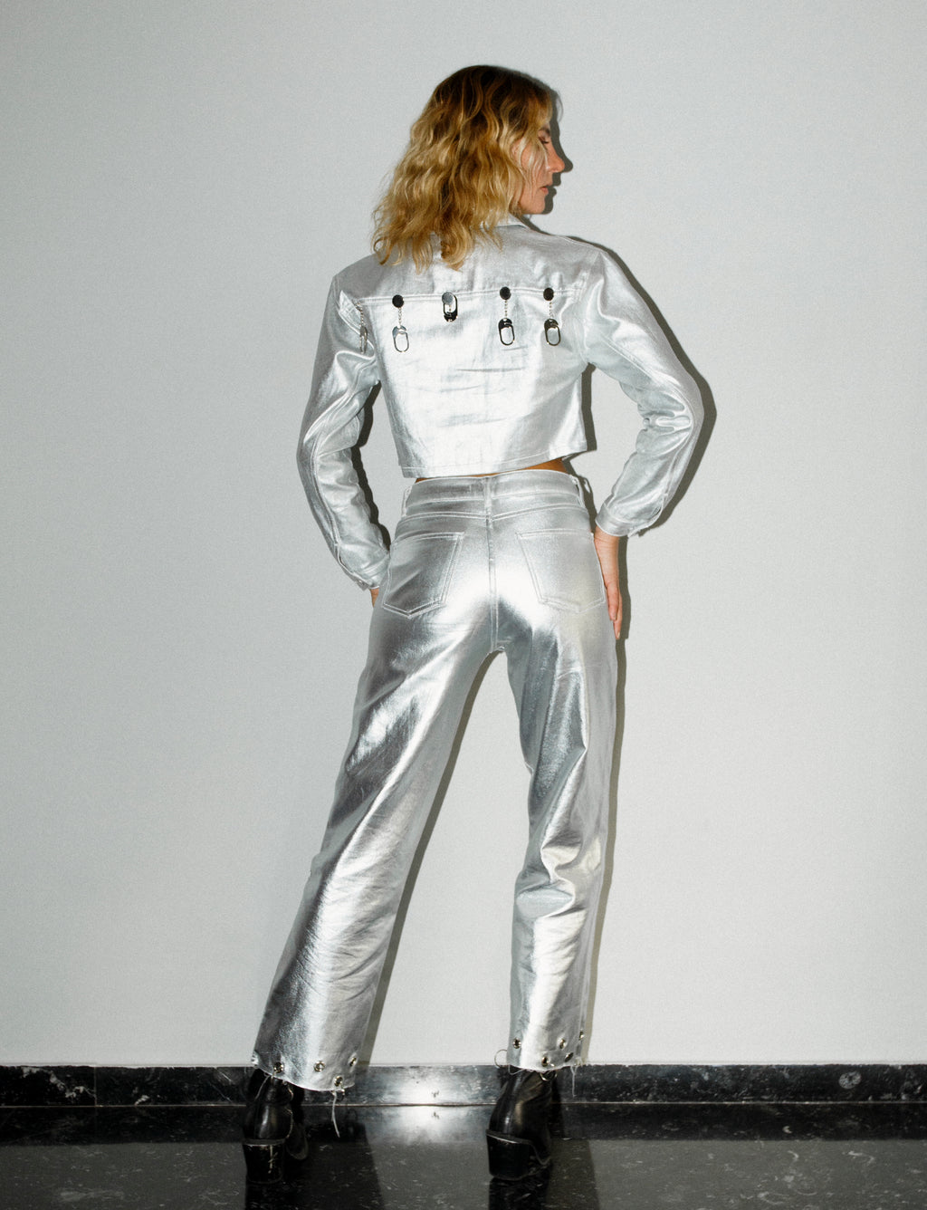 REFLECTION ΜΕΤALIC TROUSER
